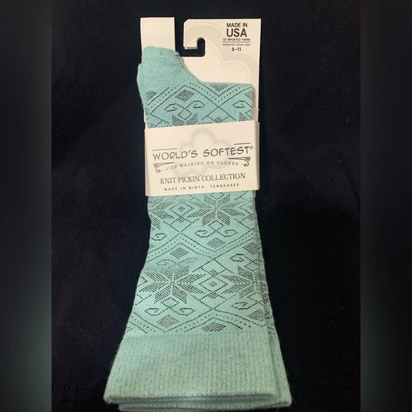 6-11 Women’s shoe size Knit Pickin' Collection - Snowfall Peacock. - Picture 1 of 3